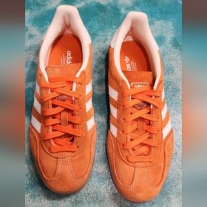 Adidas Gazelle Women's Orange Sneakers, Size 8, EUC